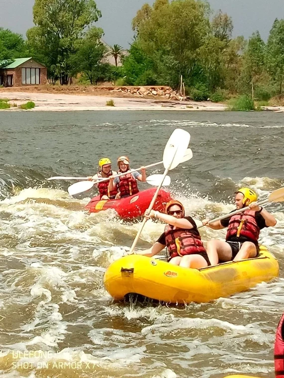 White water river rafting at Parys